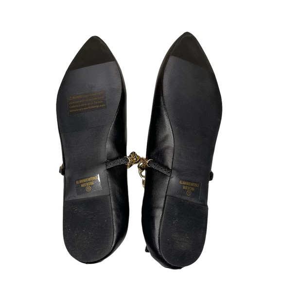 Chase + Chloe Black Casey Chain Strap Ballet Flat - Picture 6 of 6